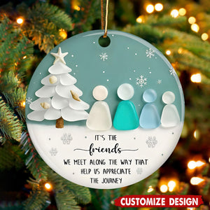 Personalized Ceramic Friendship Christmas Ornament