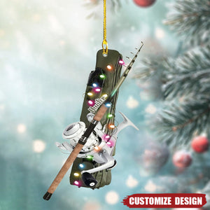 Personalized Fishing Tools Christmas Xmas Tree Ornament