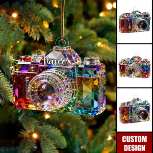 Personalized Camera Crystal Ornament
