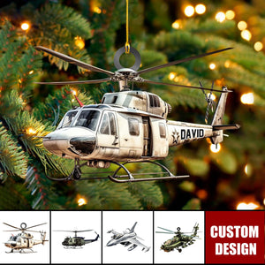 Personalized Military Helicopter Christmas Ornament – Gift For Army