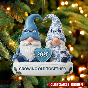 Personalized Old Couple Christmas Ornament