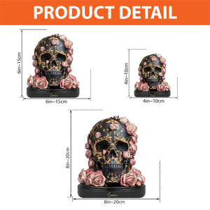 Ornate Floral Skull - Personalized Skull Custom Shaped Acrylic Plaque