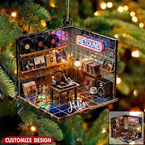 Personalized Record Store Ornament
