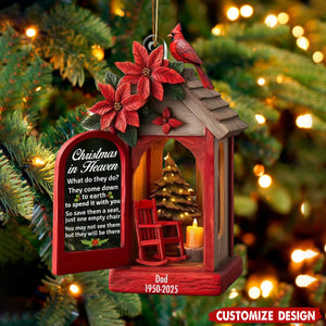Personalized Cardinal Memorial Christmas Ornament