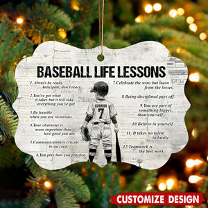 Personalized Baseball Kid Boy Ornament - Gift For Baseball Lovers