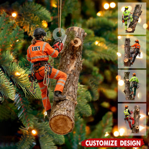 New Release - Personalized Female/Male Arborist Christmas Ornament - Gift For Arborist