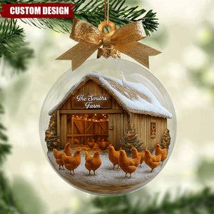 Christmas On The Farm - Personalized Farmer Ornament