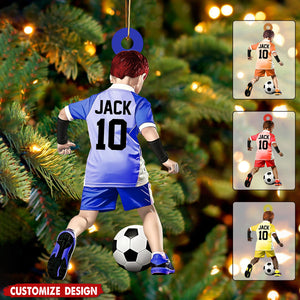 Personalized Soccer Christmas Ornament, Sport Christmas Ornament - Gift For Soccer Lover