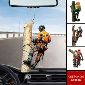 Personalized Arborist Car Hanging Ornament
