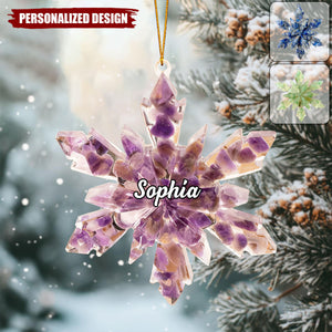 Personalized Snowflake Christmas Ornament-Merry Christmas