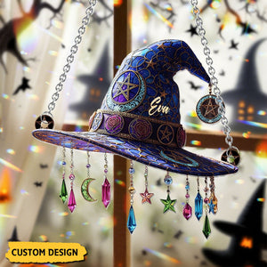 Magical Hat - Personalized Witch Window Hanging Suncatcher