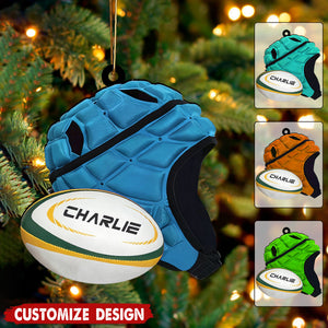 Personalized Rugby Christmas Ornament - Gift For Rugby Love
