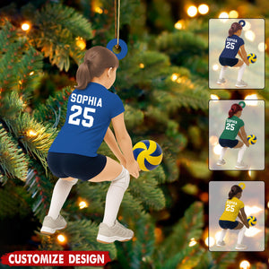 Personalized Kid Volleyball Player Ornament