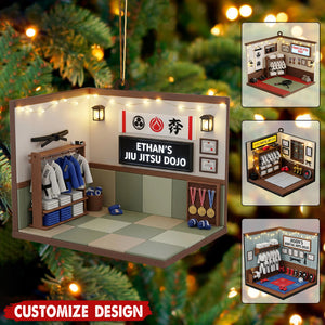Personalized Martial Arts/Jiujitsu/Karate/Taekwondo Christmas Ornament