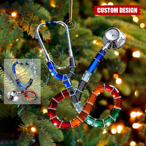 Personalized Stethoscope Christmas Ornament