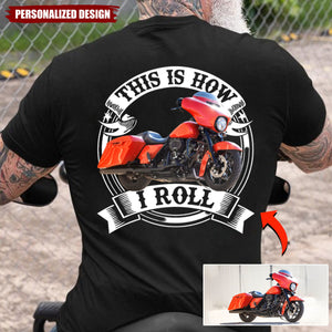 Personalized Upload Vehicle Photo Print Back T-Shirt-Gift For Car Lover