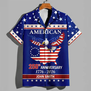 Personalized American 250Th Anniversary Eagle Flag Hawaii Shirt
