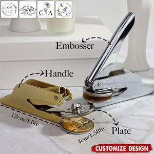 Personalized Monogram Embosser Stamp - wedding,Napkin,Envelope,Invitation embosser