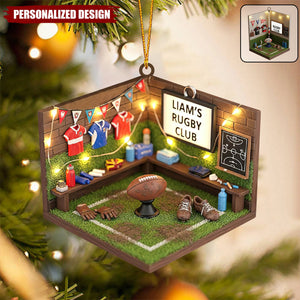 Personalized Rugby Christmas Ornament-Gift For Rugby Players