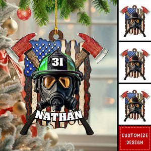 2024 New Release Personalized Firefighter Uniform Christmas Ornament - Gift For Firefighter