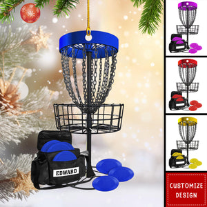 Personalized Disc Golf Christmas Ornament Gift for Disc Golf Lover - New Release