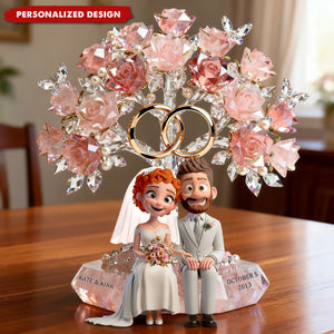 Personalized Wedding Couple Acrylic Plaque - Gifts For Couple