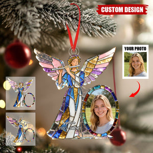 Personalized Angel Memorial Photo Ornament