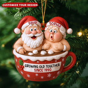 Personalized Couple Growing Old Together Ornament