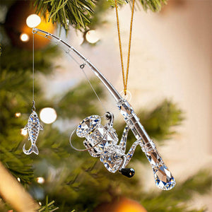 Fishing Rod Christmas Ornament Gift For Fishing Lover
