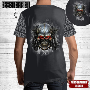 F*ck This Sh*t - Personalized Skull All Over T-Shirt