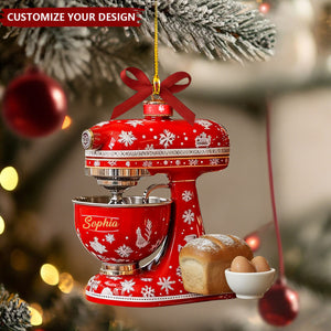 Personalized Christmas Mixer Ornament, Gift for Baker