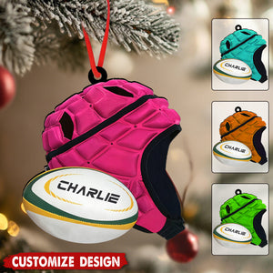 Personalized Rugby Christmas Ornament - Gift For Rugby Love