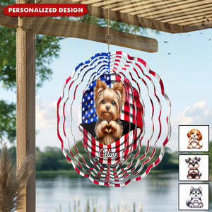 Paws And Freedom-Personalized Dog Wind Spinner
