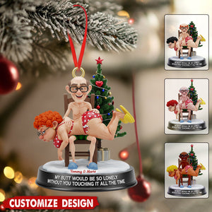 Personalized Funny Old Couple Ornament - Gift For Grandma,Grandpa