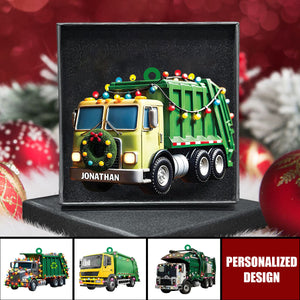 Personalized Garbage Truck Ornament-Gift for Sanitation Workers, Waste Management Staff, Truck Drivers