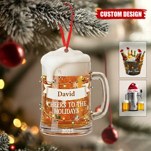 Personalized Beer Christmas Ornament - Unique Holiday Gift for Beer Lover