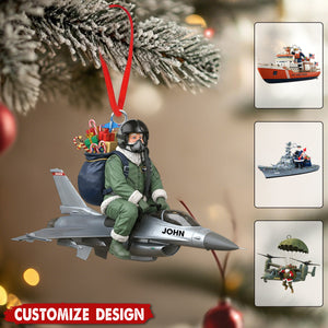 Personalized Military Christmas Ornament - Gift for Military Enthusiast