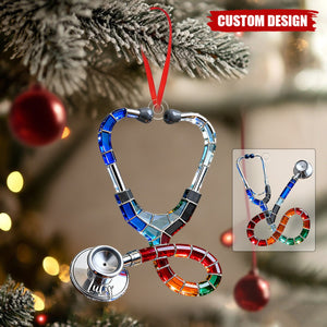 Personalized Stethoscope Christmas Ornament