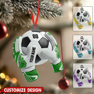 Personalized Soccer Goal Keeper Acrylic Ornament - Gift For Soccer Lovers
