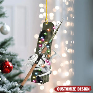 Personalized Fishing Tools Christmas Xmas Tree Ornament