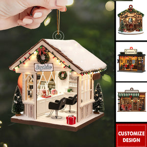 Personalized Barbershop Christmas Ornament