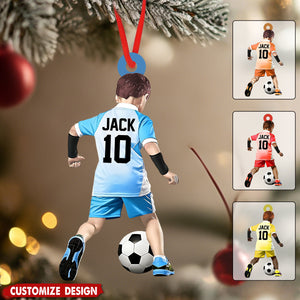 Personalized Soccer Christmas Ornament, Sport Christmas Ornament - Gift For Soccer Lover