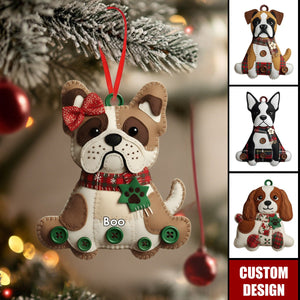Dog Breeds Christmas Quilt - Personalized Dog Ornament