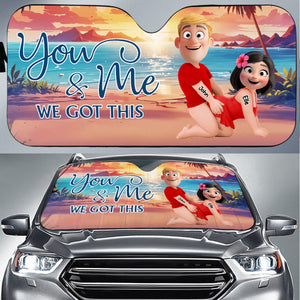 You And Me - Personalized Naughty Couple Car Sunshade