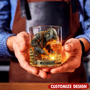 Strong Welder - Personalized Welder Whiskey Glass