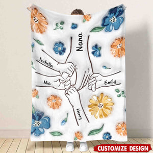 Personalized Family Blanket - Gift For Mom,Grandma
