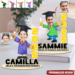 Personalized Class of 2025 Grad Name Wooden Sign-Senior Keepsake