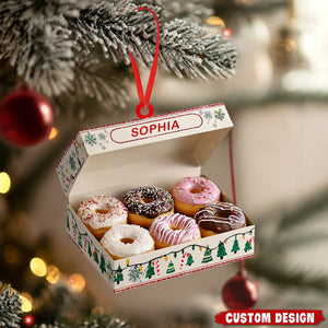Personalized Donut Christmas Tree Ornament