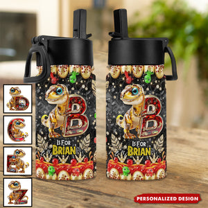 Dino Alphabet Letter Tumbler - Personalized Gifts For Kids