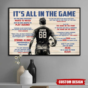 Personalized Soccer Man Poster - Gift For Soccer Lover